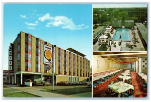 c1960's Town Tower Motel Downtown South Bend Indiana IN Multiview Postcard