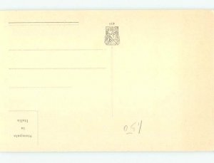 Pre-Linen foreign risque PRETTY SEMI TOPLESS GIRL SHOWING ONE BREAST HL8701