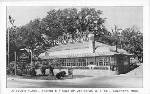 Gulfport Mississippi Angelos Place Street View Vintage Postcard K38032