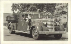 Chester PA Fire Engine c1940s Real Photo Postcard EXC COND