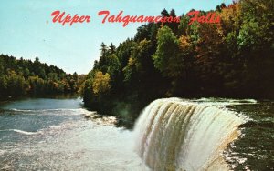 Vintage Postcard Lower Tahquamenon Falls Michigan's Upper Peninsula Tourist Spot