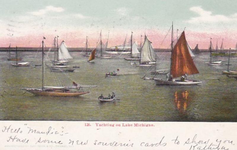 Michigan Yachting On Lake Michigan 1907