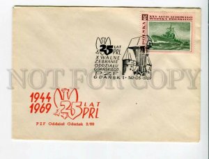 3162651 Polska POLAND 1969 Ship COVER with special cancellation