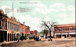 View of Main Street, Ashland OR c1911 Vintage Postcard K62