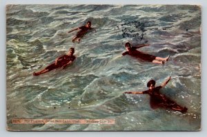 1909  The Floaters  Great Salt Lake  Utah  Postcard