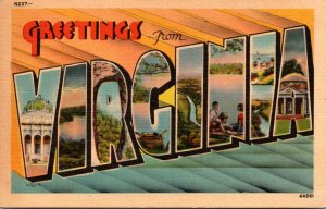 Virginia Greetings Large Letter Linen