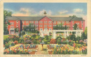 Keene NH Teachers' College Huntress Hall Linen Postcard Unused