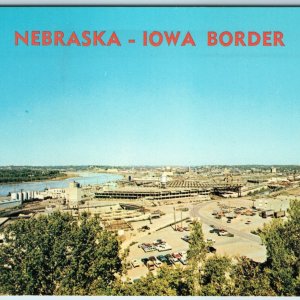 c1960s NE / Nebraska - IA / Iowa Greetings Border Stock Yards Industrial PC A235