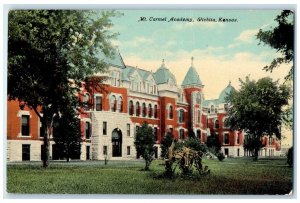 c1910's Mt. Carmel Academy Exterior Building Wichita Kansas KS Vintage Postcard