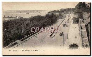 Old Postcard Brest Ramps And La Rade
