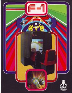 F-1 Arcade FLYER Original NOS 1976 Retro Game 3-D Projection Vintage Promo Retro