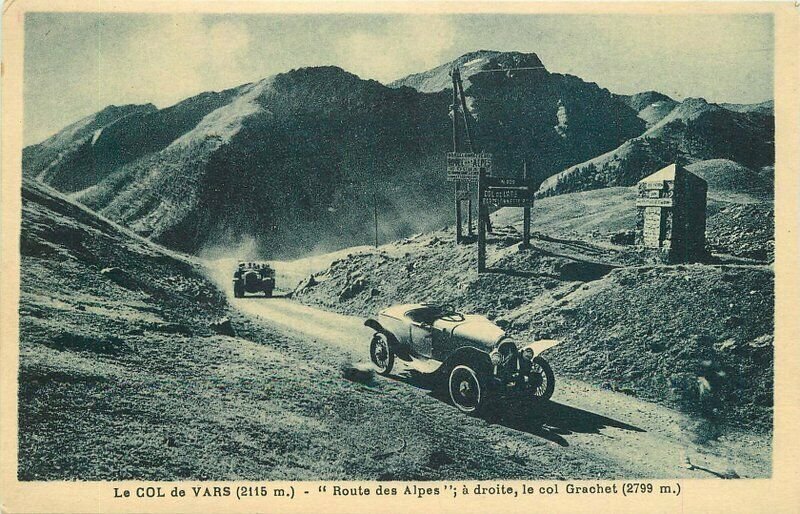 France 1920s Automobiles Alpine Route Postcard 21-4423