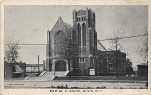 B22/ Girard Ohio Postcard c1910 First M.E. Church Building