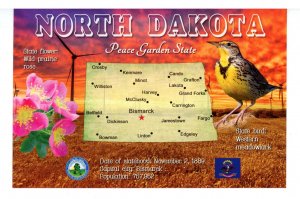 ND - North Dakota Map & Highlights   (continental size)