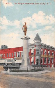 Spartansburg South Carolina The Morgan Monument Vintage Postcard AA27061