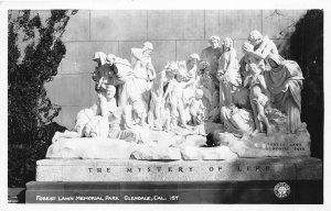 Glendale California 1940s RPPC Real Photo Postcard Forest Lawn Memorial Park