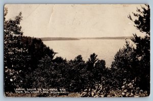 1928 Looking South On Bill Horn Bay Big Sandy Lake Highlands RPPC Photo Postcard