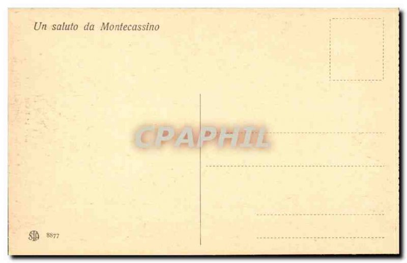 Italy Italia Badia di Montecassino Postcard Old Sala capitalore