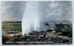 WHAKAREWAREWA, New Zealand ~ WAIROA GEYSER in Action c1910s Postcard