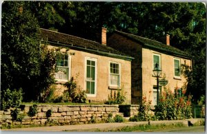 Pendarvis and Trelawny Houses Shake Rag St Mineral Point WI Vintage Postcard C67