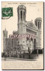 Postcard Old Lyon Basilica of Fourviere