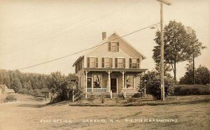 Danbury NH Post Office Real Photo Postcard