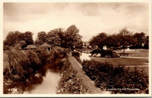 Vtg Vivary Park Taunton Somerset England RPPC Real Photo Postcard