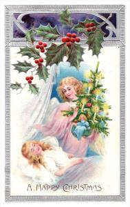 Christmas , Angels over sleeping child