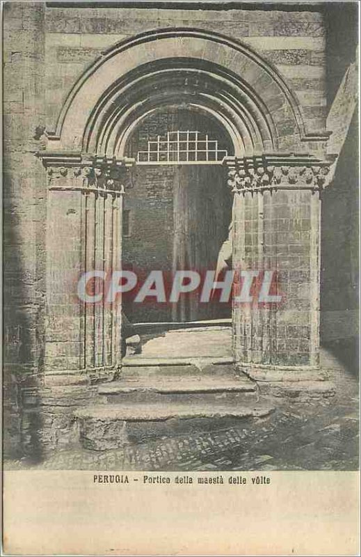 Old Postcard Perugia Portico della maestra delle voite