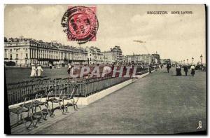 Old Postcard Brighton Hove Lawns
