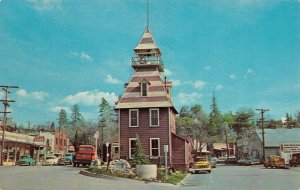 2~Postcards Auburn CA California OLD FIREHOUSE & COURT HOUSE 50's Cars PLACER CO