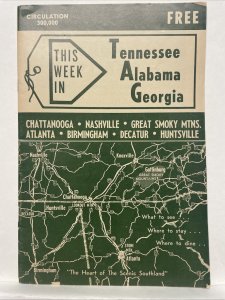 This Week in Tennessee Alabama Georgia Visitors Travel Guide Booklet (1967)