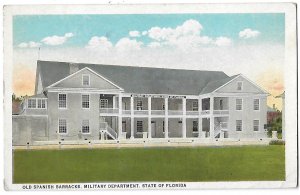 Old Spanish Barracks St. Francis Barracks Military Department State of Florida