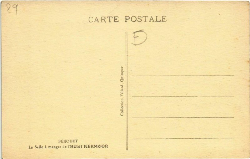 CPA Benodet- Hotel Kermoor ,La Salle a manger FRANCE (1025589)
