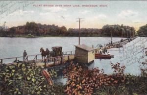 Michigan Muskegon Float Bridge Over Mona Lake 1908