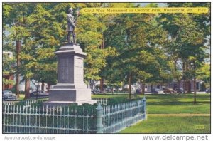 Pennslyvania Honesdale Civil War Monument In Central Park