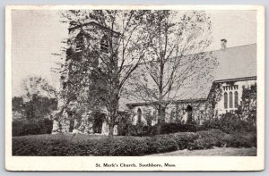 1911 Saint Marck's Church Southboro Massachusetts Plants View Posted Postcard