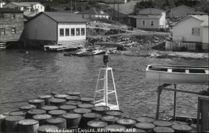 Englee Newfoundland Wharf Light Lighthouse Real Photo Postcard