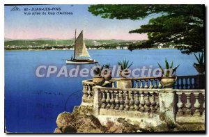 Old Postcard Juan Les Pins Vue Prize Du Cap D'Antibes