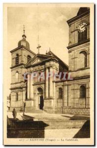 Old Postcard Saint Die La Cathedrale