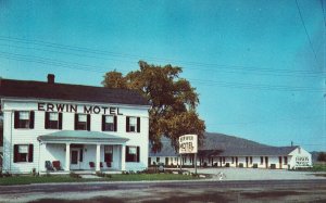 Erwin Motel - Painted Post, New York Vintage Postcard