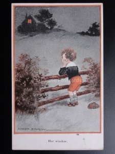 Fred Spurgin: ENGLISH KIDS No.316 Romance Theme Her Window c1913