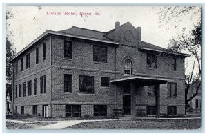 1914 Iowans' Hotel Exterior Building Field Essex Iowa Vintage Antique Postcard