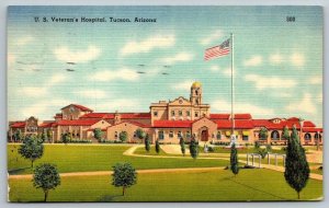 1945  Tucson  Arizona  US Veterans Hospital  Postcard