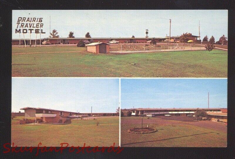 BLOOMINGTON ILLINOIS ROUTE 66 PRAIRIE TRAVLER MOTEL MULTI VIEW OLD POSTCARD