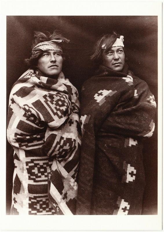 Navajo Brothers in 1915 Native American Modern Postcard