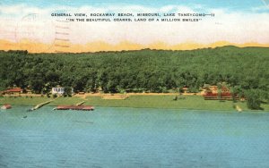 Vintage Postcard 1952 General View Rockaway Beach Lake Taneycomo Missouri MO