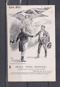 SOUTH AFRICA, BOER WAR, LORD KITCHENER, PEACE WITH HONOUR, 1902 ppc., used GB.