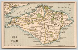 Isle of Wight~Map~Fort Norton~Bonchurch~Niton~Cowes~Bembridge~Horringford c1910