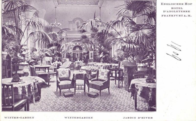 Frankfurt Am Main Englisher Hof Hotel Wintergarten 1909 Ak